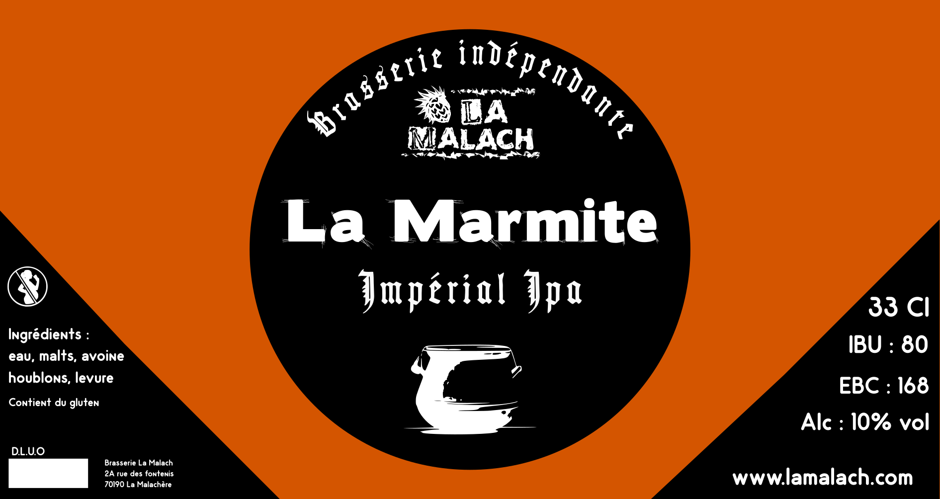étiquettte de biere marmite 